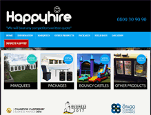 Tablet Screenshot of happyhire.co.nz